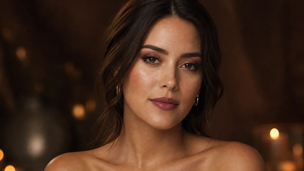 AI visualization of easy date night makeup showing soft cocoa, rose bronze, and a luminous finish.