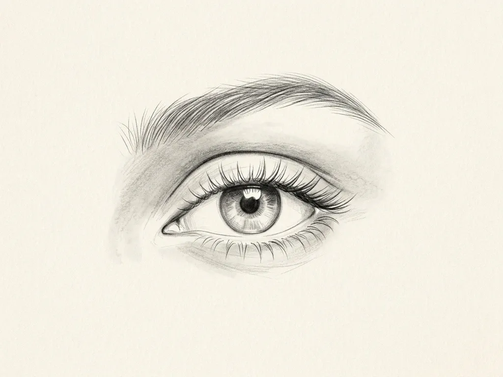 Editorial eye architecture face chart illustration