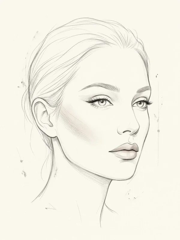 Face harmony placement face chart