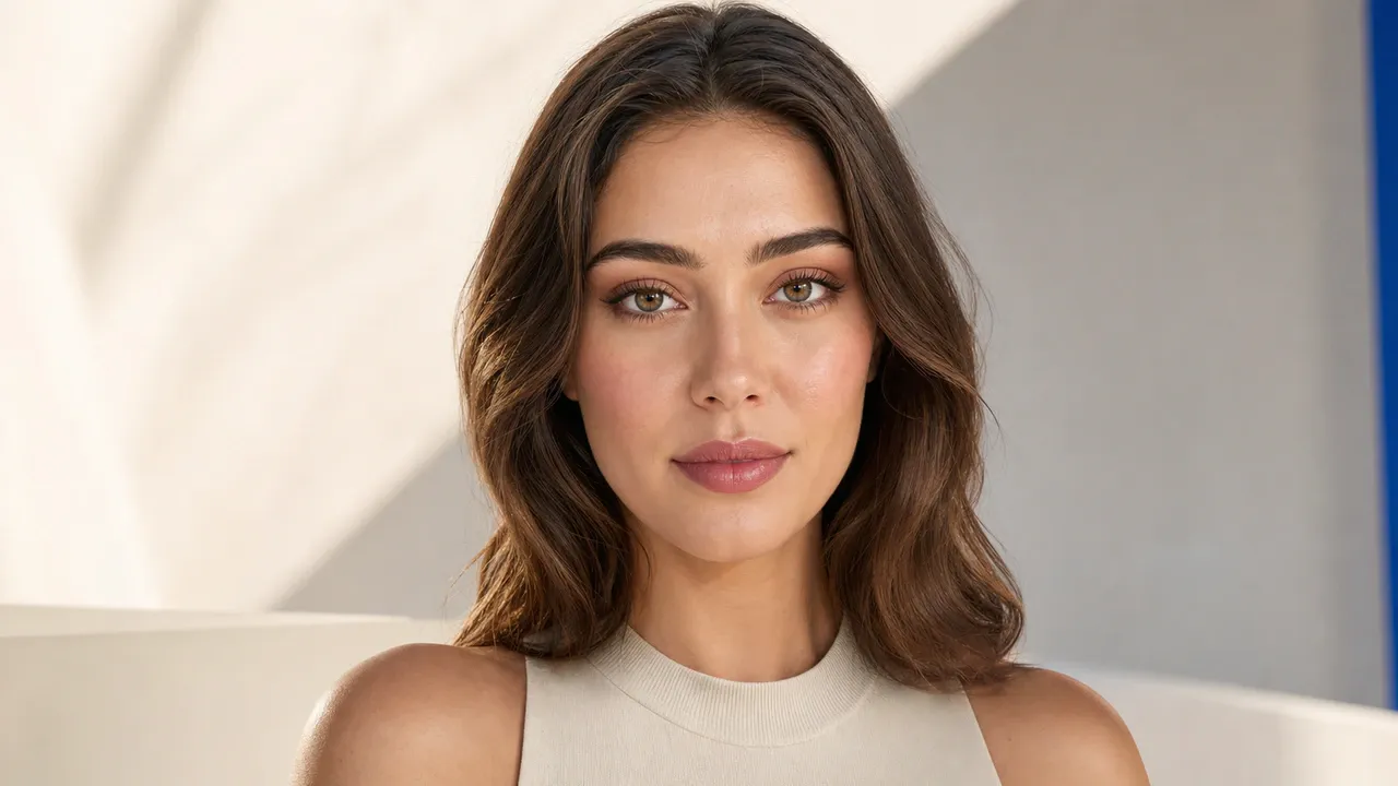 AI visualization of polished office makeup in 10 minutes showing workday taupe, muted peach, and a natural satin finish.