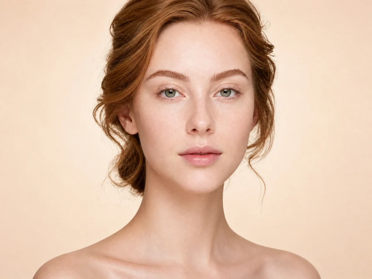 Step 1 of Warm Peach Makeup for Fair Skin, showing the skin and lids feel settled, even, and ready for thin layers without a slippery surface.