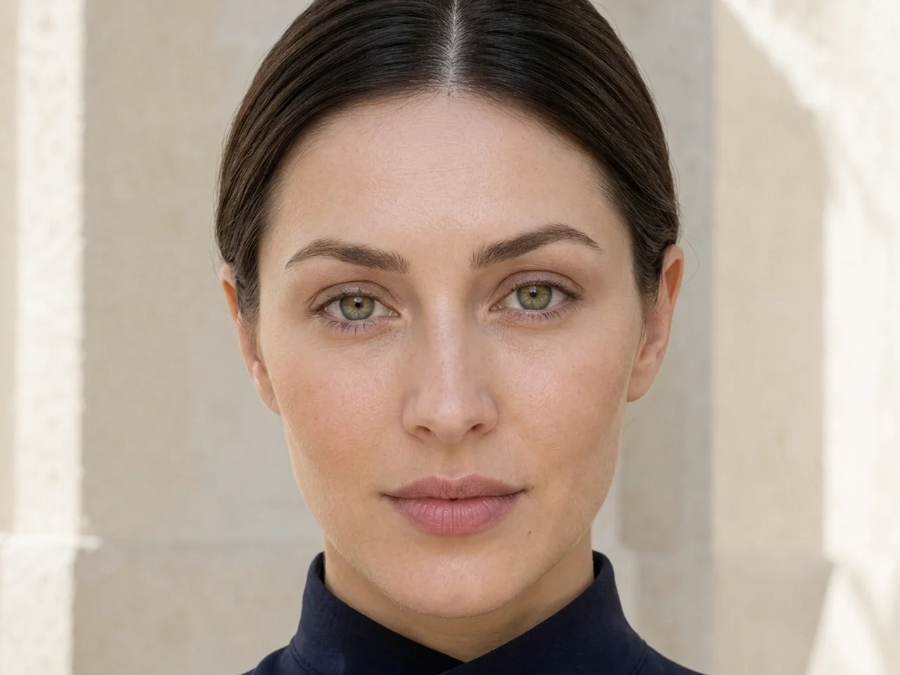 Step 1 of Polished Office Makeup in 10 Minutes, showing the skin and lids feel settled, even, and ready for thin layers without a slippery surface.
