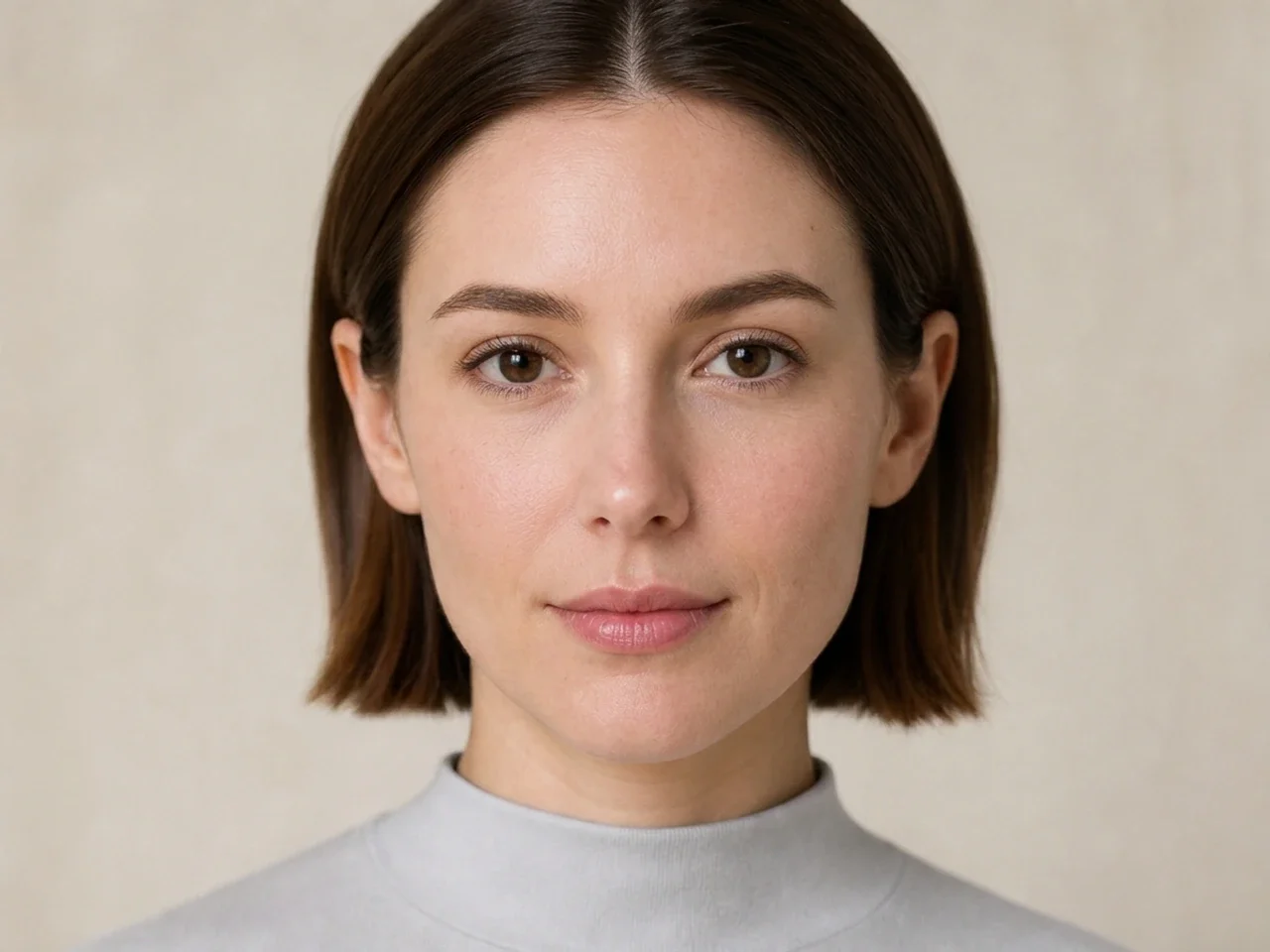 Step 1 of Natural No-Makeup Makeup, showing the skin and lids feel settled, even, and ready for thin layers without a slippery surface.