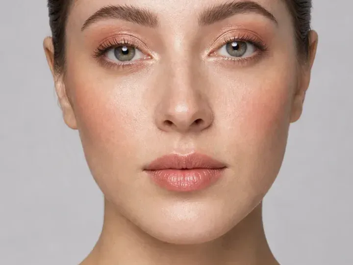 Step 1 of Warm Peach Makeup for Fair Skin, showing the skin and lids feel settled, even, and ready for thin layers without a slippery surface.