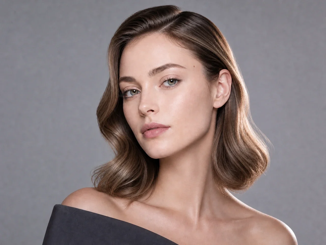 Step 2 of Cool Rosy Makeup for Fair Skin, showing discoloration is softened while natural skin remains visible around the perimeter of the face.