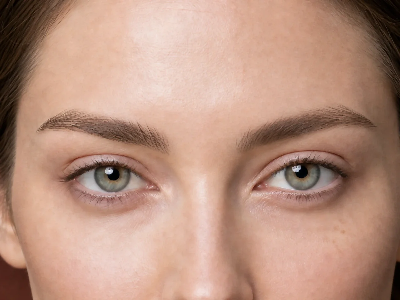 Step 3 of Easy Date Night Makeup, showing the brows look intentional but retain visible hairs and enough softness for the rest of the look.