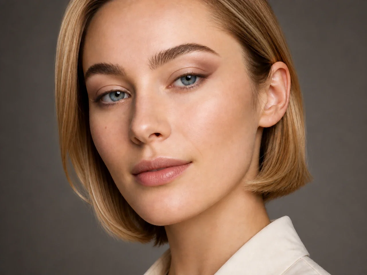 Step 3 of Lifted Makeup for Downturned Eyes, showing the outer structure is slightly deeper than the transition while the center lid remains available for the focal shade.