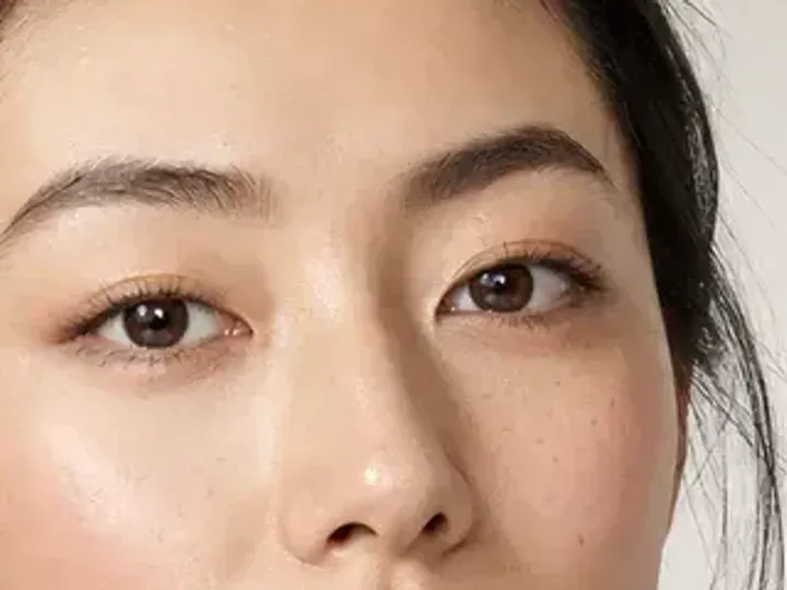 Step 3 of Natural No-Makeup Makeup, showing the brows look intentional but retain visible hairs and enough softness for the rest of the look.