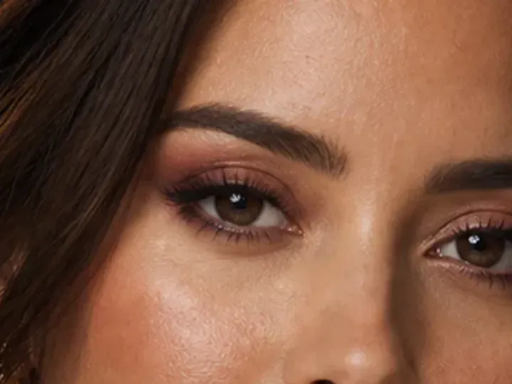 Step 3 of Easy Date Night Makeup, showing the brows look intentional but retain visible hairs and enough softness for the rest of the look.