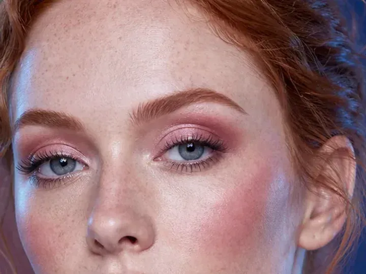 Step 3 of Cool Rosy Makeup for Fair Skin, showing the brows look intentional but retain visible hairs and enough softness for the rest of the look.