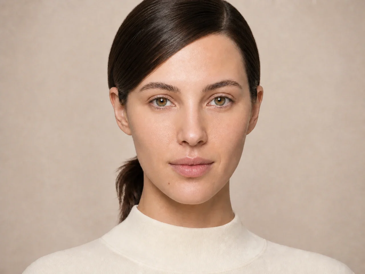 Step 4 of Wearable Clean Makeup Look, showing neutral tan creates soft eye structure without a hard outer edge.