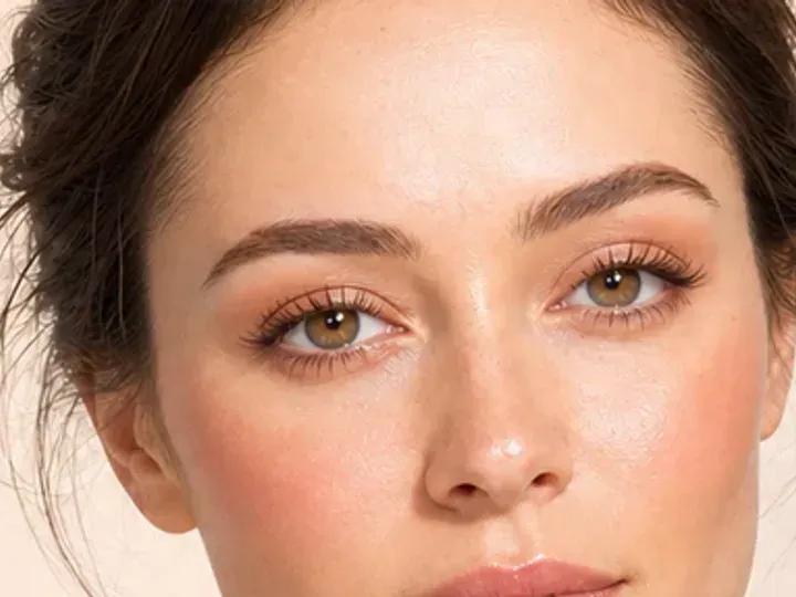 Step 4 of Fresh Brunch Makeup, showing soft champagne establishes the eye direction at inner lid and tear duct without a hard outer edge.