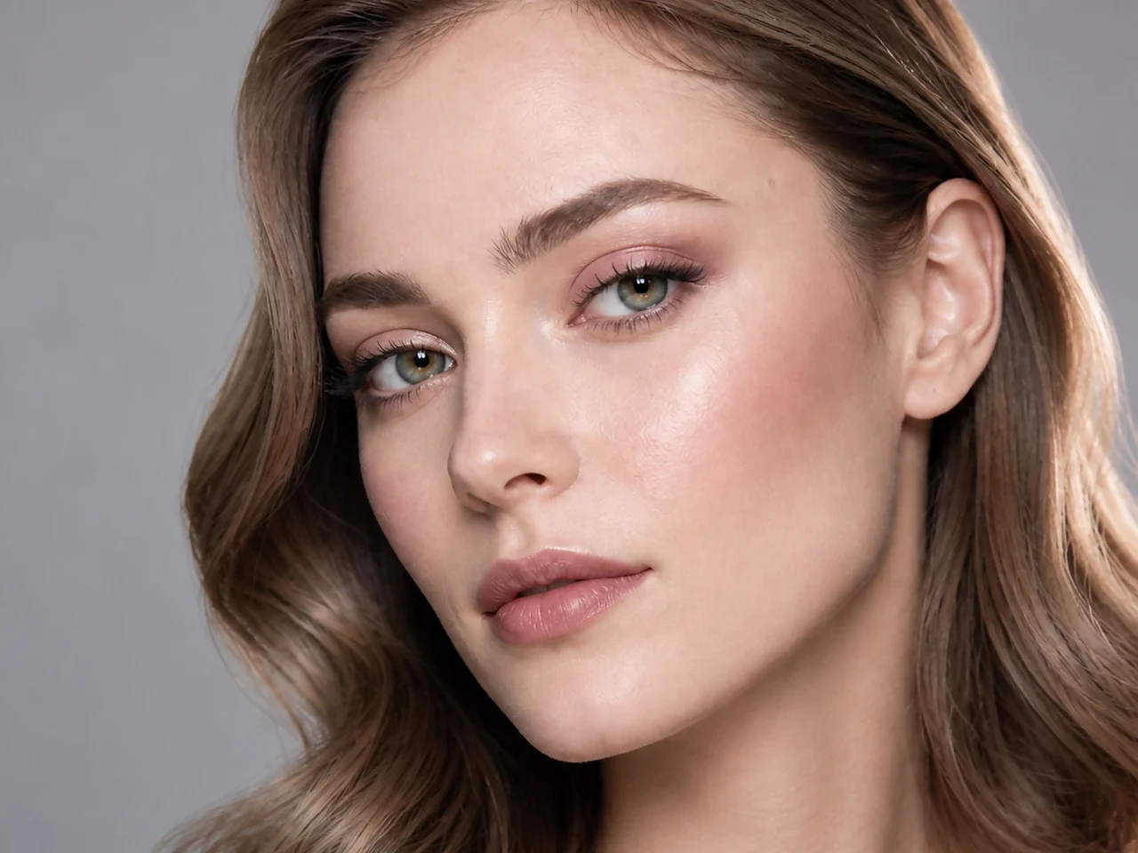 Step 5 of Cool Rosy Makeup for Fair Skin, showing mushroom taupe makes the lashes look denser while the eye color and lid space stay visible.