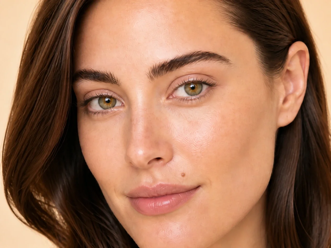 Step 5 of Fresh Brunch Makeup, showing caramel brown makes the lashes look denser while the eye color and lid space stay visible.