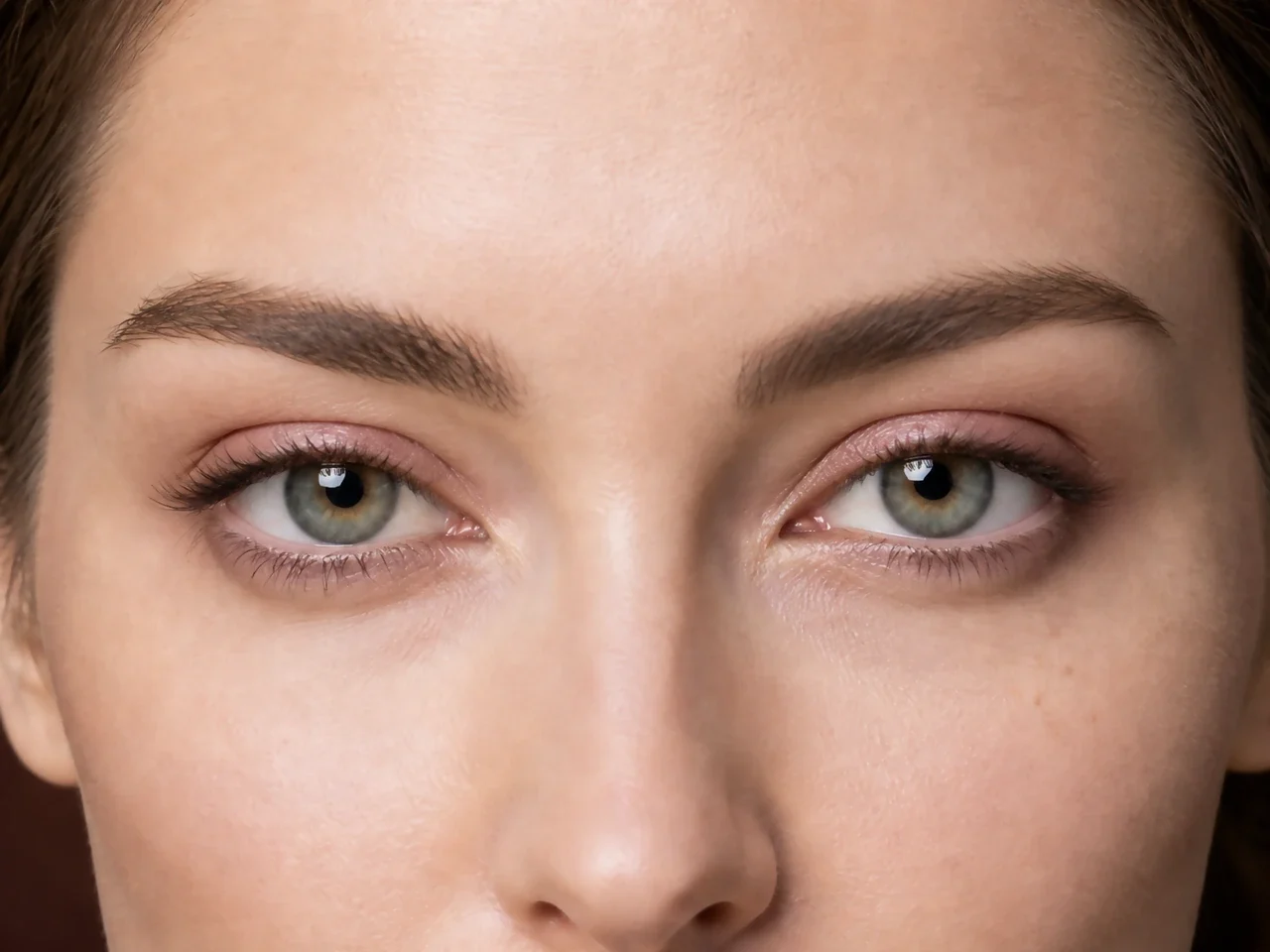 Step 5 of Easy Date Night Makeup, showing soft cocoa makes the lashes look denser while the eye color and lid space stay visible.