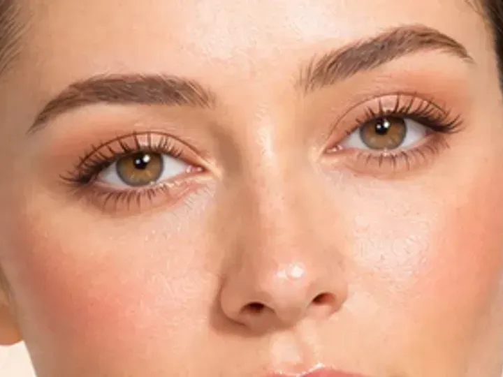 Step 5 of Fresh Brunch Makeup, showing caramel brown makes the lashes look denser while the eye color and lid space stay visible.