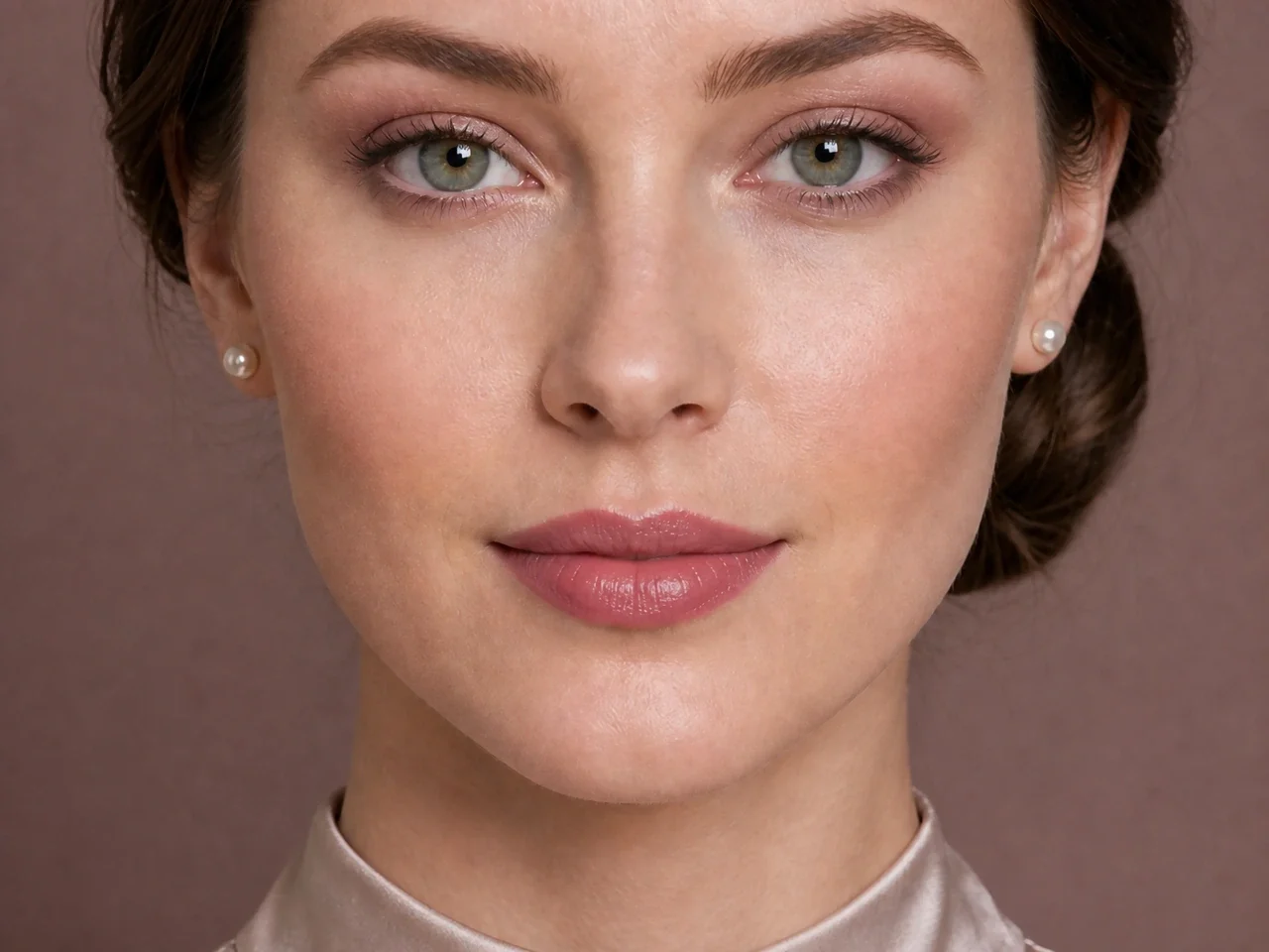 Step 7 of Soft Glam Wedding Guest Makeup, showing the lip shows Soft berry in harmony with Soft berry and the soft satin finish without becoming the only focal point.