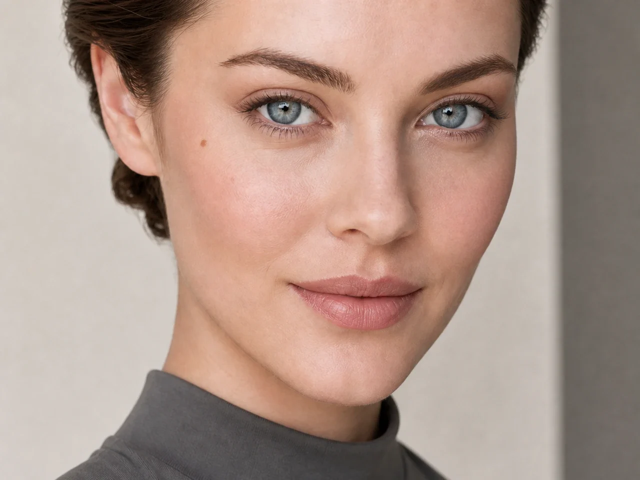 Step 7 of Natural Job Interview Makeup, showing the lip shows Rose beige in harmony with Rose beige and the natural matte finish without becoming the only focal point.