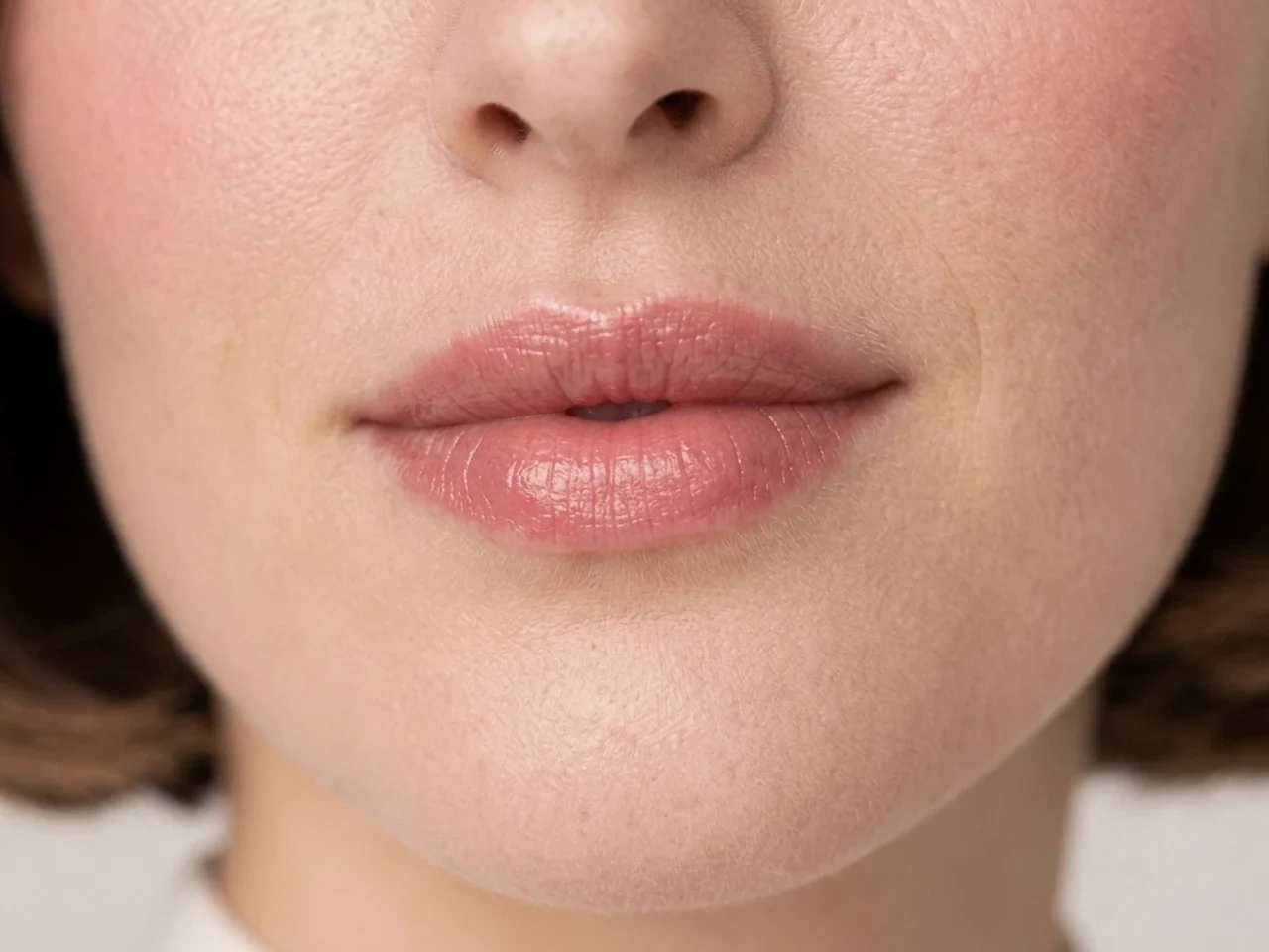 Step 7 of 5-Minute Everyday Makeup, showing the lip shows Fresh rose in harmony with Fresh rose and the fresh natural finish without becoming the only focal point.