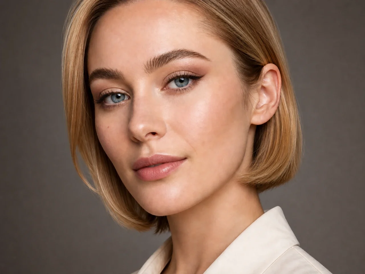 Step 7 of Lifted Makeup for Downturned Eyes, showing the center and outer lashes lift clear of the lid and remain individually separated.