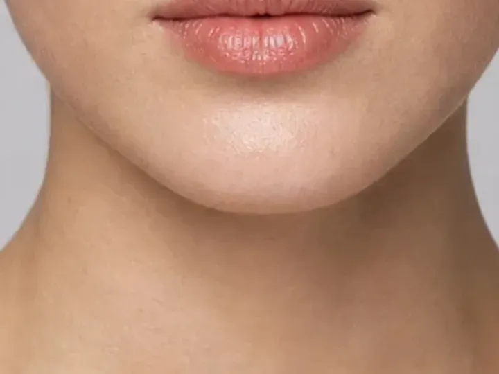 Step 7 of Warm Peach Makeup for Fair Skin, showing the lip supports Pink peach and the fresh satin finish without becoming the only focal point.