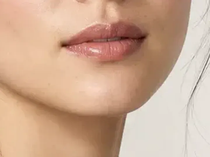 Step 7 of Natural No-Makeup Makeup, showing the lip supports Natural flush and the barely-there satin finish without becoming the only focal point.
