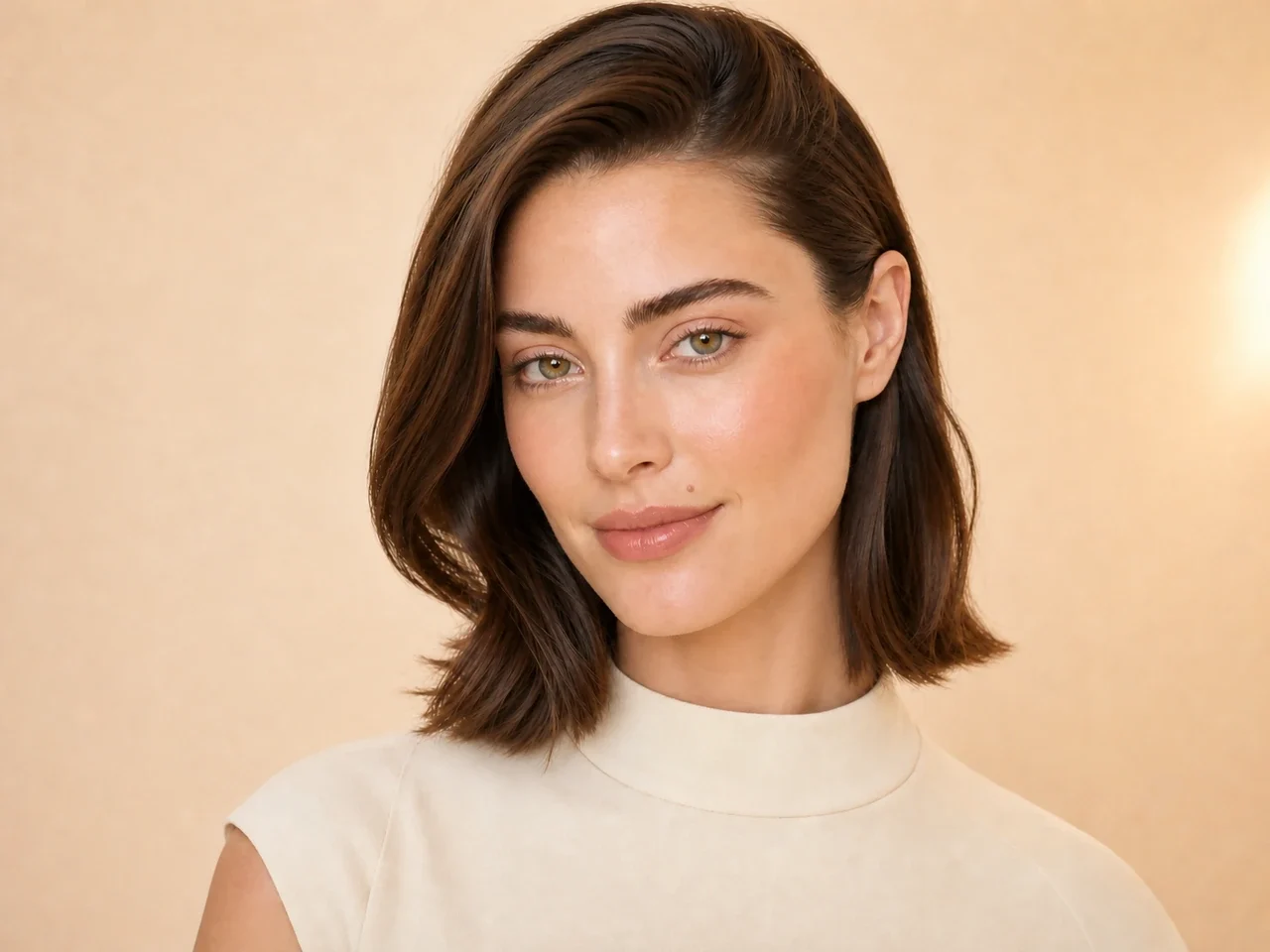 Step 8 of Fresh Brunch Makeup, showing the completed Fresh Brunch Makeup reads as fresh dewy in front-facing light without overloaded corrections.