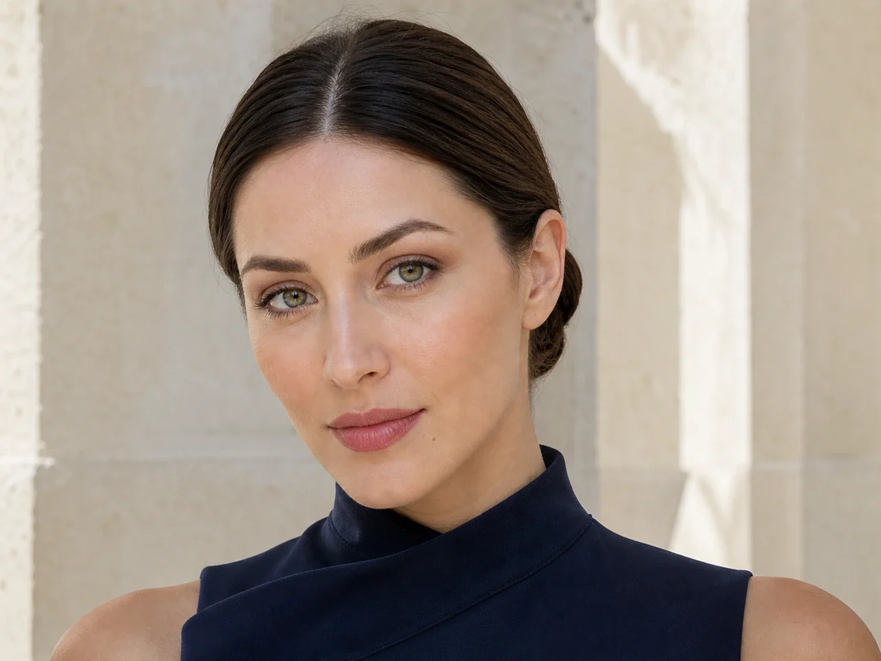 Step 8 of Polished Office Makeup in 10 Minutes, showing the completed Polished Office Makeup in 10 Minutes reads as natural satin in front-facing light without overloaded.