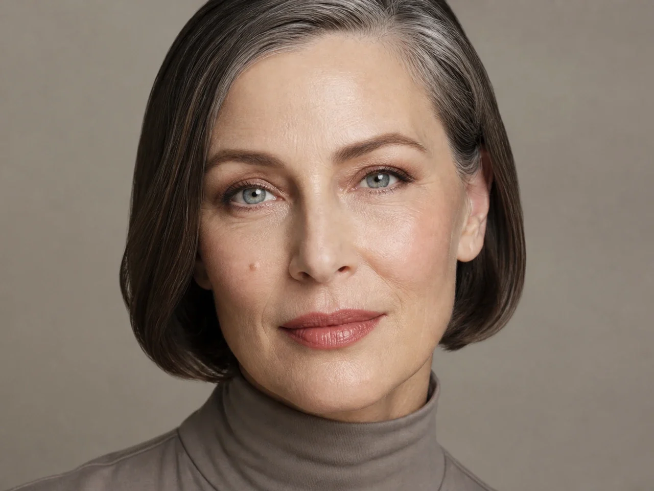Step 8 of Natural Makeup for Mature Skin, showing the completed Natural Makeup for Mature Skin reads as soft natural satin in front-facing light without overloaded corrections.
