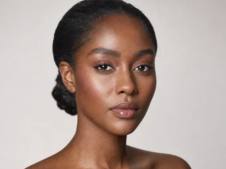 Step 8 of Wearable Clean Makeup Look, showing the completed Wearable Clean Makeup Look reads as clean satin in front-facing light without overloaded corrections.