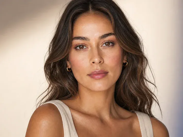 Step 8 of 5-Minute Everyday Makeup, showing the completed 5-Minute Everyday Makeup reads as fresh natural in front-facing light without overloaded corrections.