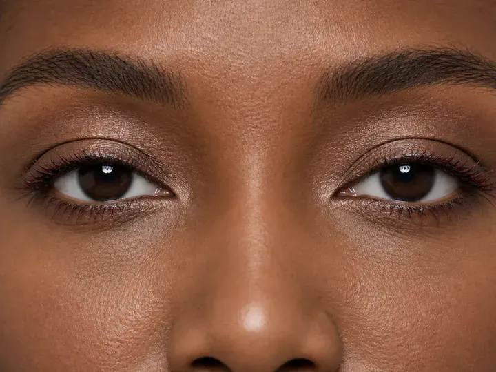 Step 8 of Everyday Makeup for Deep-Set Eyes, showing the bright satin eye reads evenly from straight ahead and every focal area remains visible with a relaxed gaze.
